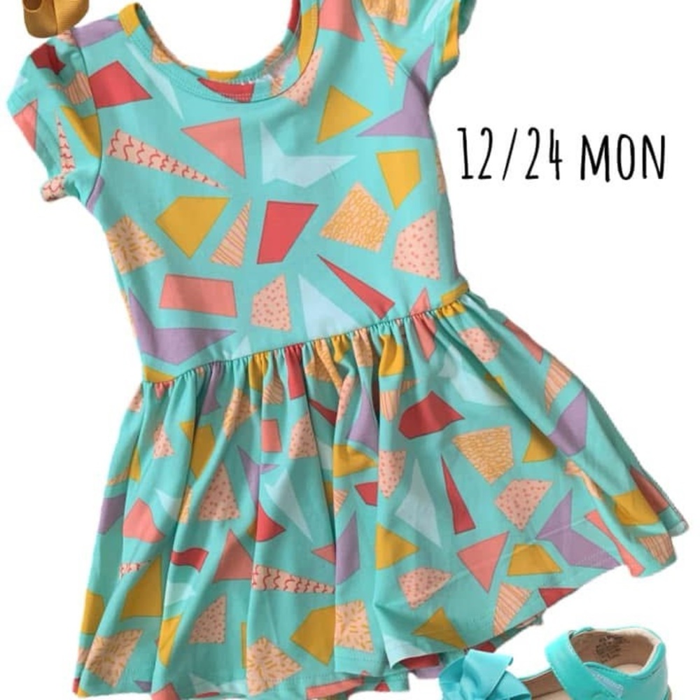 DotDotSmile Colorful Geometric Pattern Dress